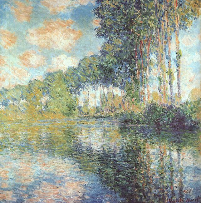 Claude Monet Poplars on Bank of River Epte Germany oil painting art
